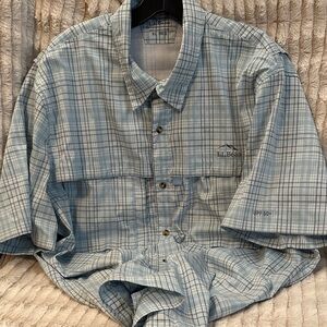 L.L. Bean Tropicwear Vented Short Sleeve in Surf Blue